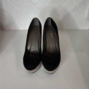 Henry Ferrera Black and Cream Heels